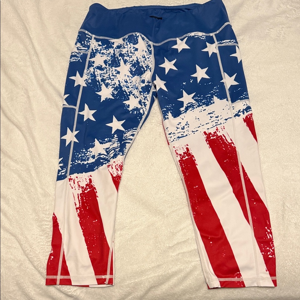 Constantly varied gear (CVG) - American flag Capri leggings - XXL